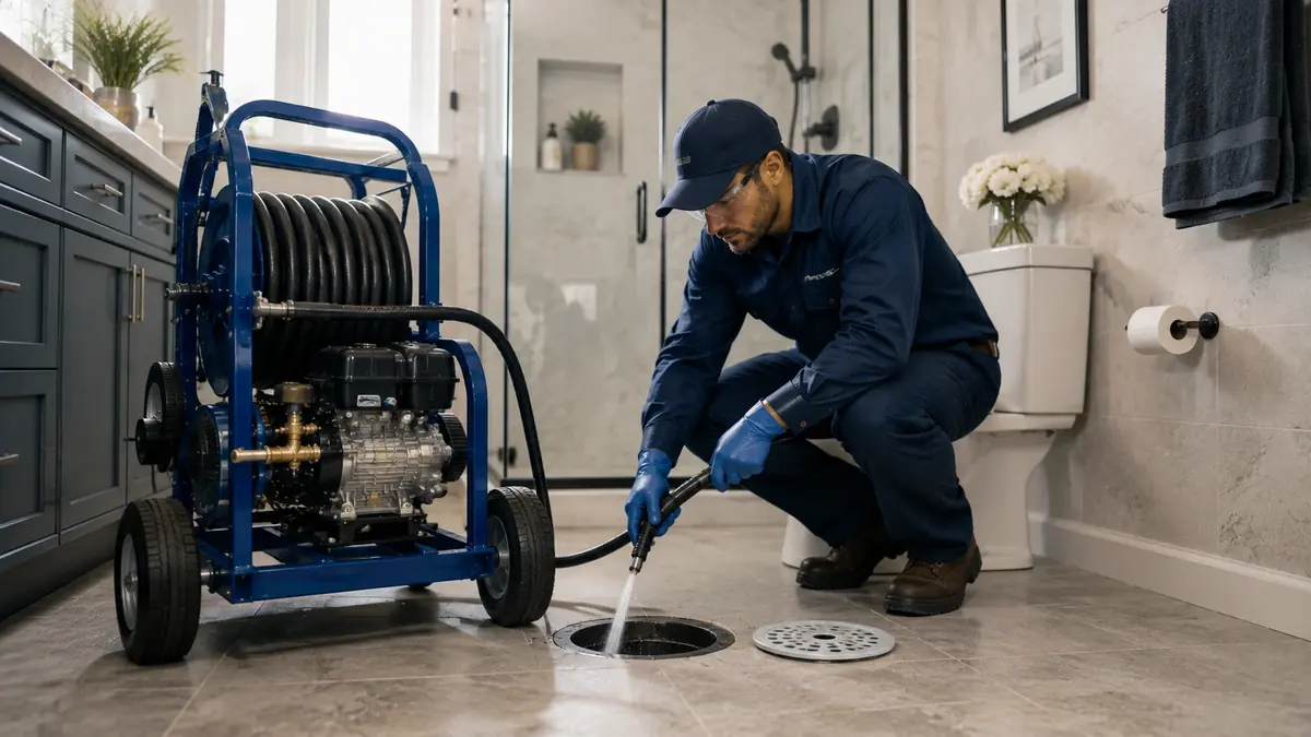 Bathroom Drain Hydro Jetting in Azusa