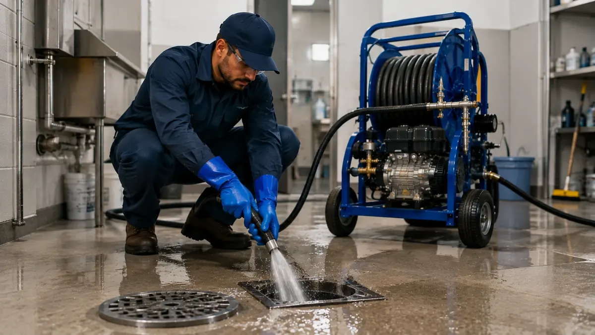 Floor Drain Hydro Jet Cleaning in Azusa