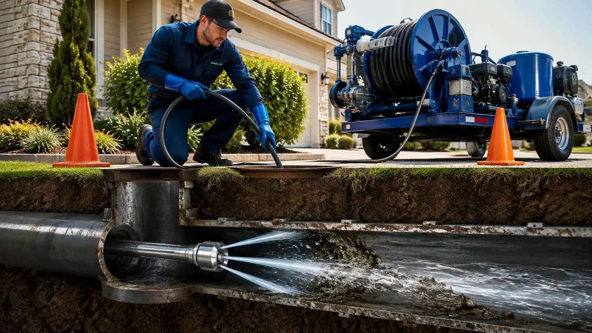 Main Sewer Line Hydro Jet Cleaning in Azusa