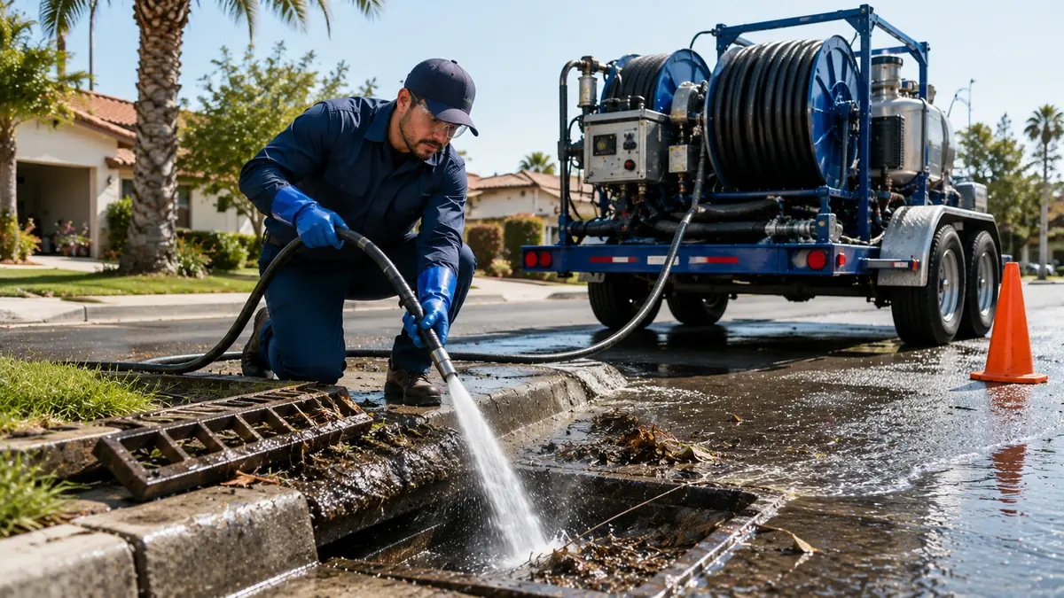 Storm Drain Hydro Jet Cleaning in Azusa