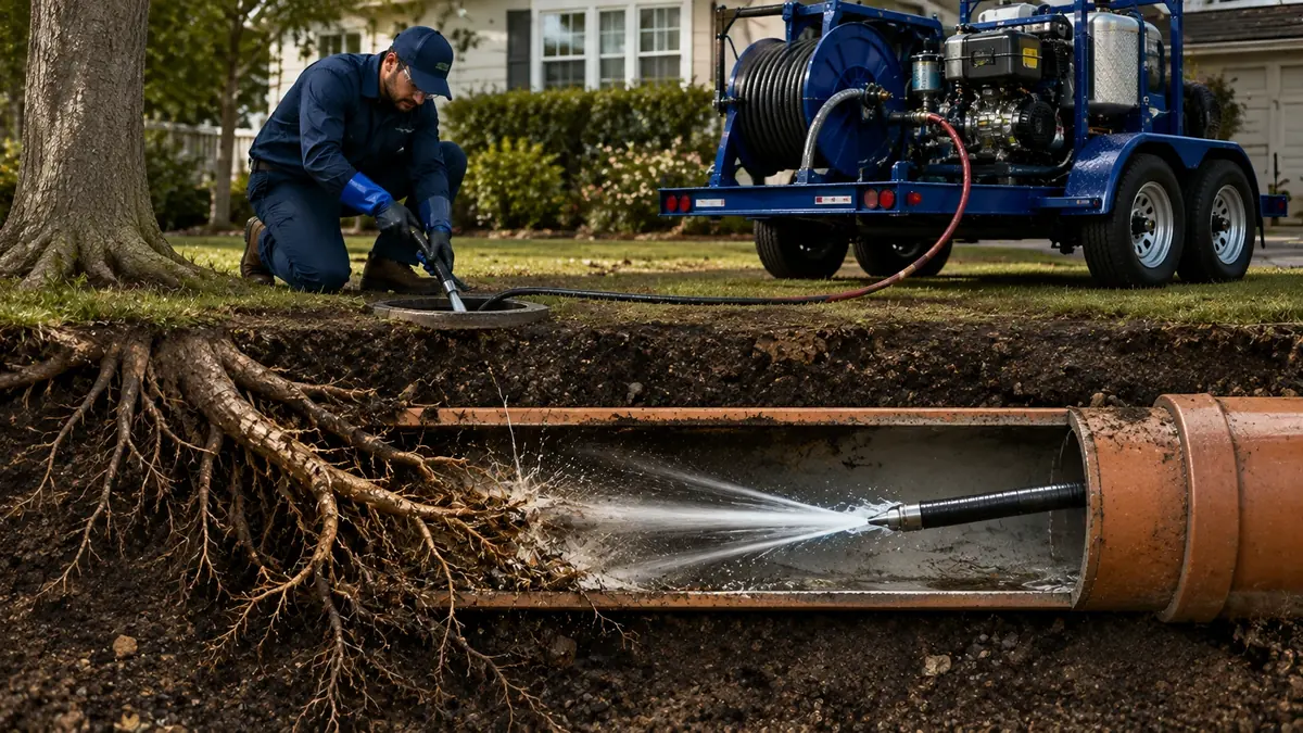 Tree Root Removal with Hydro Jetting in Azusa